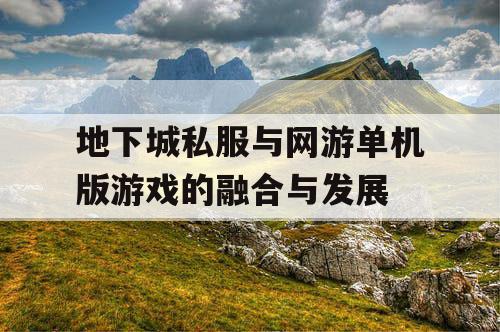 地下城私服与网游单机版游戏的融合与发展