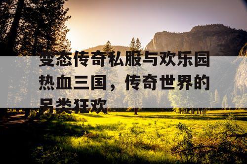 变态传奇私服与欢乐园热血三国，传奇世界的另类狂欢