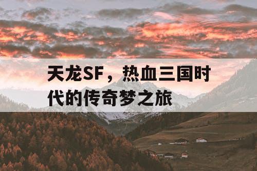 天龙SF，热血三国时代的传奇梦之旅