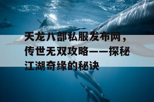 天龙八部私服发布网，传世无双攻略——探秘江湖奇缘的秘诀