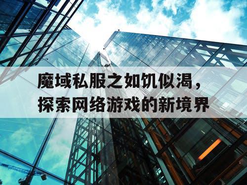 魔域私服之如饥似渴，探索网络游戏的新境界