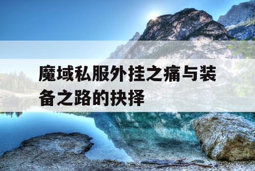 魔域私服外挂之痛与装备之路的抉择