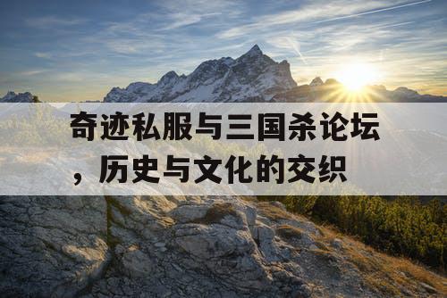奇迹私服与三国杀论坛，历史与文化的交织