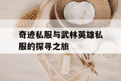 奇迹私服与武林英雄私服的探寻之旅
