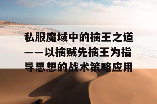 私服魔域中的擒王之道——以擒贼先擒王为指导思想的战术策略应用