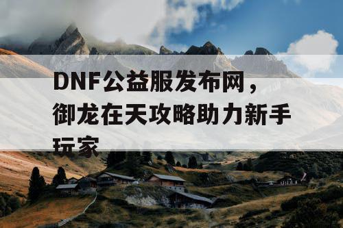DNF公益服发布网，御龙在天攻略助力新手玩家