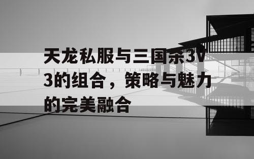 天龙私服与三国杀3V3的组合，策略与魅力的完美融合