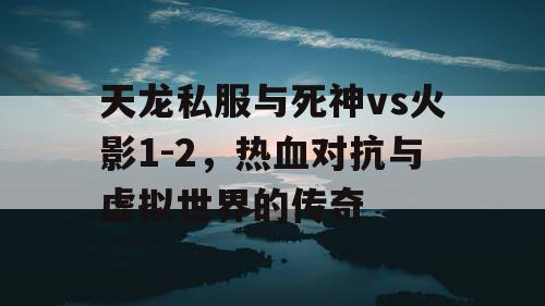 天龙私服与死神vs火影1-2，热血对抗与虚拟世界的传奇