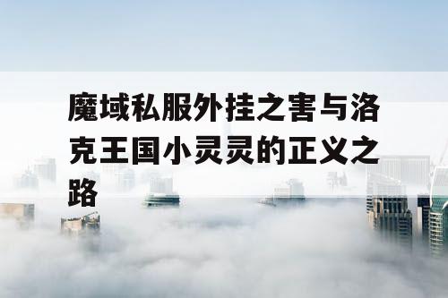 魔域私服外挂之害与洛克王国小灵灵的正义之路