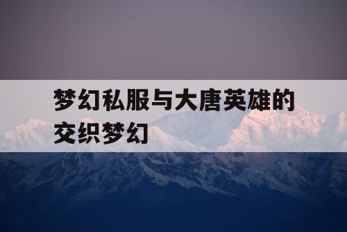 梦幻私服与大唐英雄的交织梦幻