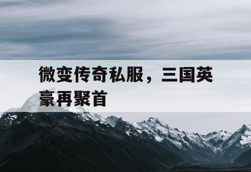 微变传奇私服，三国英豪再聚首