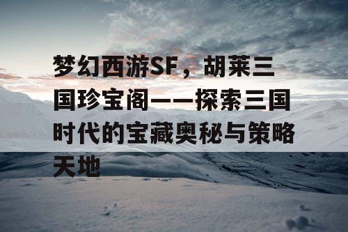 梦幻西游SF，胡莱三国珍宝阁——探索三国时代的宝藏奥秘与策略天地