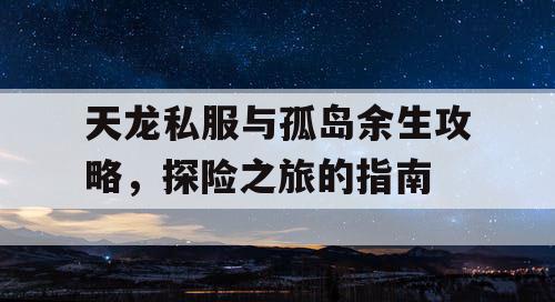 天龙私服与孤岛余生攻略,探险之旅的指南 天龙私服与孤岛余生攻略,探险之旅的指南