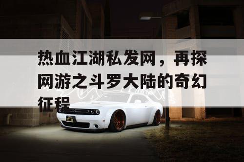 热血江湖私发网，再探网游之斗罗大陆的奇幻征程