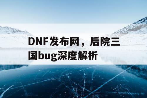 DNF发布网，后院三国bug深度解析