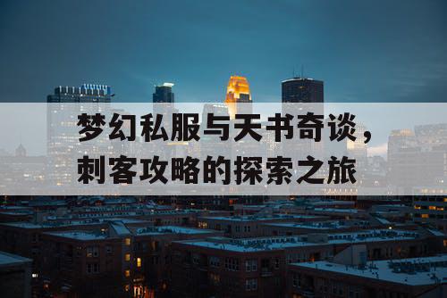 梦幻私服与天书奇谈，刺客攻略的探索之旅