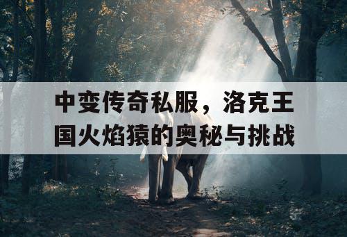 中变传奇私服，洛克王国火焰猿的奥秘与挑战