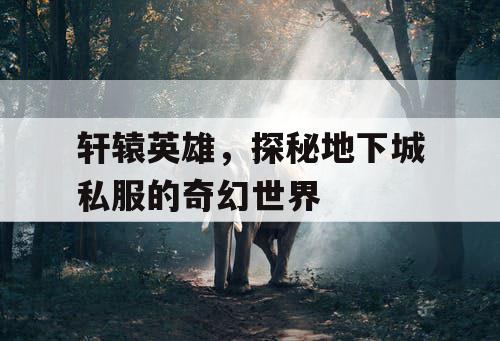 轩辕英雄，探秘地下城私服的奇幻世界
