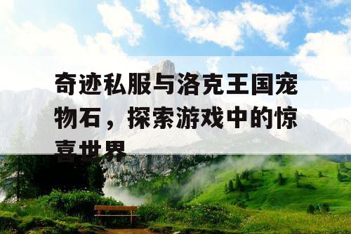 奇迹私服与洛克王国宠物石,探索游戏中的惊喜世界 奇迹私服与洛克王国宠物石,探索游戏中的惊喜世界