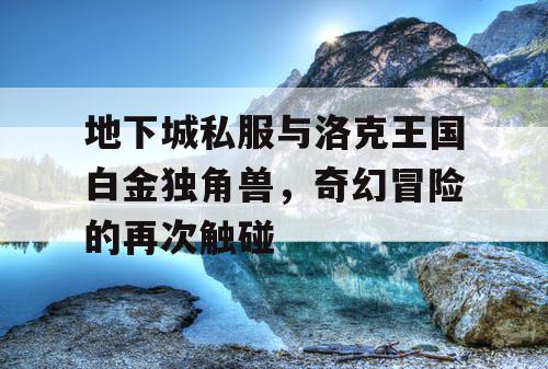 地下城私服与洛克王国白金独角兽，奇幻冒险的再次触碰
