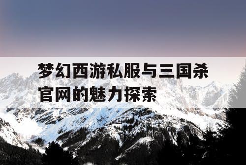 梦幻西游私服与三国杀官网的魅力探索