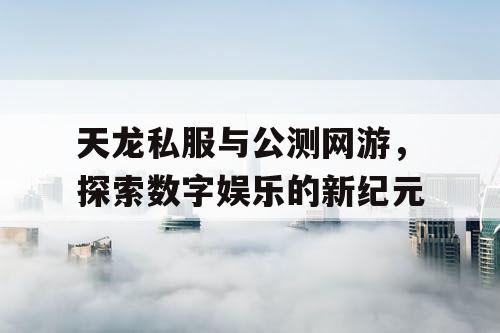 天龙私服与公测网游，探索数字娱乐的新纪元