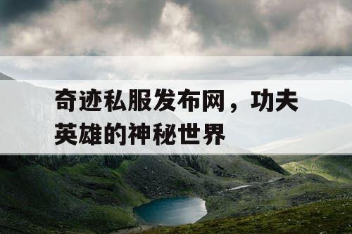 奇迹私服发布网，功夫英雄的神秘世界