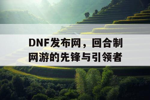 DNF发布网，回合制网游的先锋与引领者