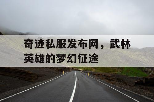 奇迹私服发布网，武林英雄的梦幻征途