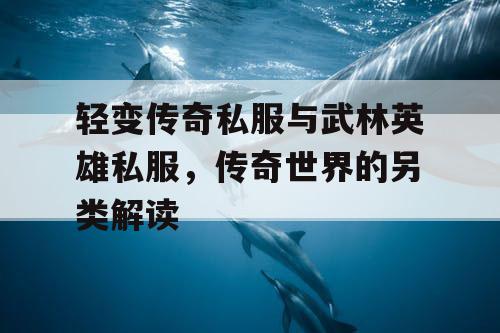 轻变传奇私服与武林英雄私服，传奇世界的另类解读