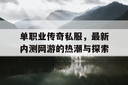 单职业传奇私服,最新内测网游的热潮与探索 单职业传奇私服,最新内测网游的热潮与探索