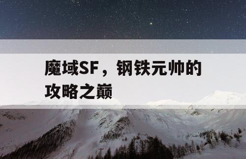 魔域SF,钢铁元帅的攻略之巅 魔域SF,钢铁元帅的攻略之巅
