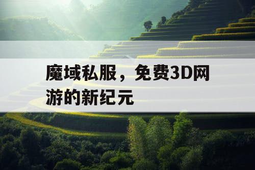 魔域私服，免费3D网游的新纪元