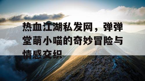 热血江湖私发网，弹弹堂萌小喵的奇妙冒险与情感交织