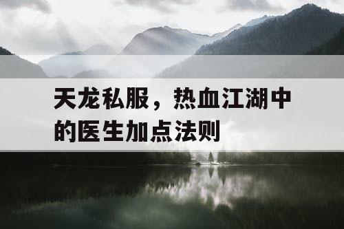 天龙私服，热血江湖中的医生加点法则