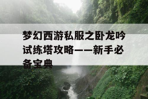 梦幻西游私服之卧龙吟试练塔攻略——新手必备宝典