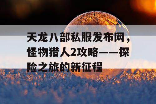 天龙八部私服发布网，怪物猎人2攻略——探险之旅的新征程