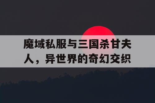 魔域私服与三国杀甘夫人,异世界的奇幻交织 魔域私服与三国杀甘夫人,异世界的奇幻交织
