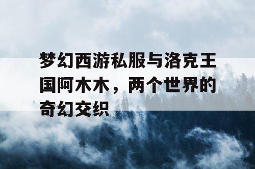 梦幻西游私服与洛克王国阿木木，两个世界的奇幻交织