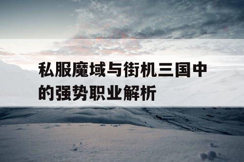 私服魔域与街机三国中的强势职业解析