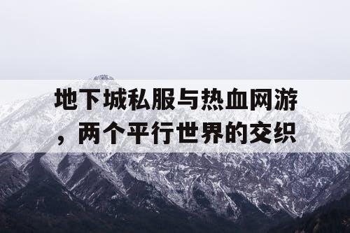 地下城私服与热血网游,两个平行世界的交织 地下城私服与热血网游,两个平行世界的交织