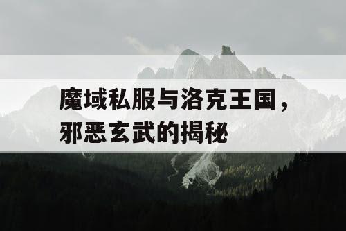 魔域私服与洛克王国，邪恶玄武的揭秘