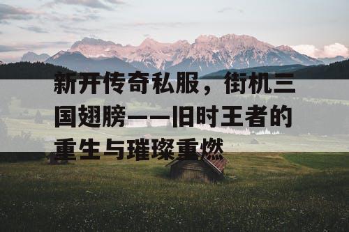 新开传奇私服，街机三国翅膀——旧时王者的重生与璀璨重燃