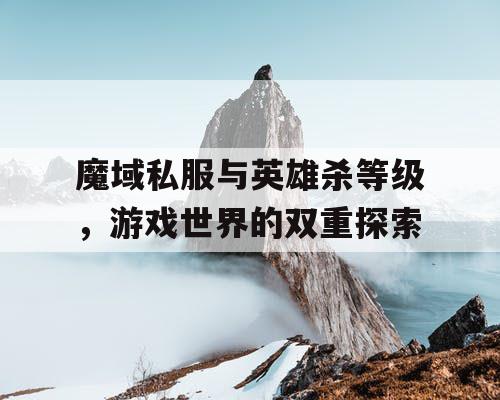 魔域私服与英雄杀等级,游戏世界的双重探索 魔域私服与英雄杀等级,游戏世界的双重探索