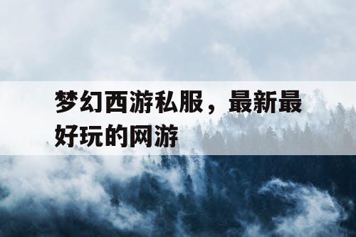 梦幻西游私服，最新最好玩的网游