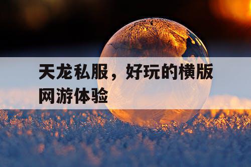 天龙私服，好玩的横版网游体验