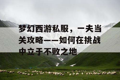 梦幻西游私服，一夫当关攻略——如何在挑战中立于不败之地