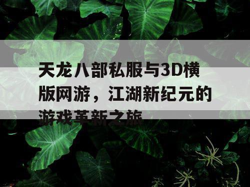 天龙八部私服与3D横版网游,江湖新纪元的游戏革新之旅 天龙八部私服与3D横版网游,江湖新纪元的游戏革新之旅