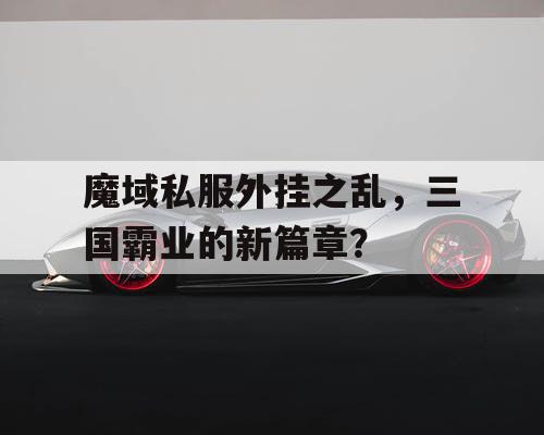 魔域私服外挂之乱，三国霸业的新篇章？