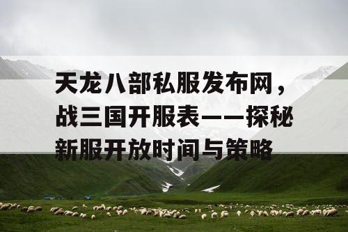 天龙八部私服发布网,战三国开服表——探秘新服开放时间与策略 天龙八部私服发布网,战三国开服表——探秘新服开放时间与策略